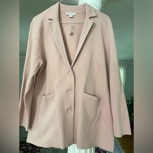 Cold water Creek women’s soft pink knit boyfriend Jacket / sweater size large